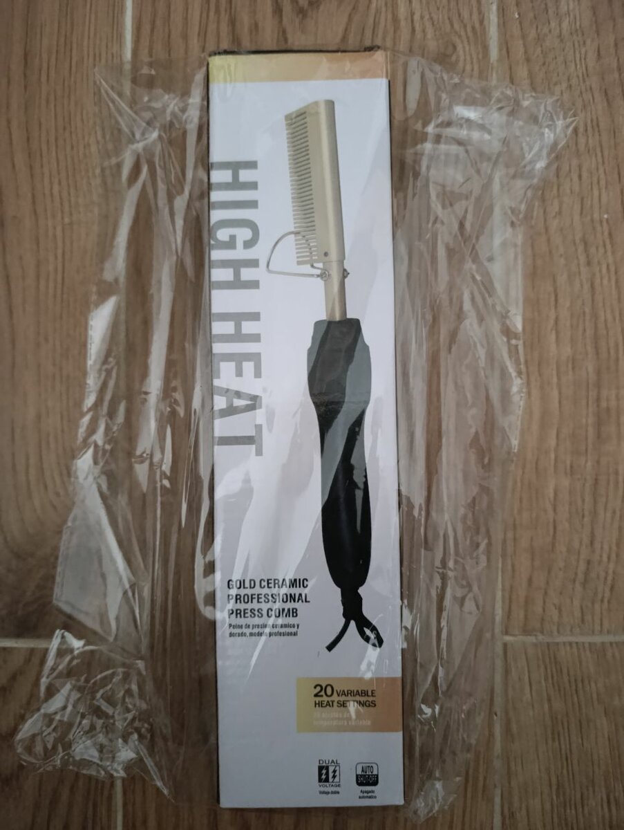 Peigne Chauffant Céramique Or