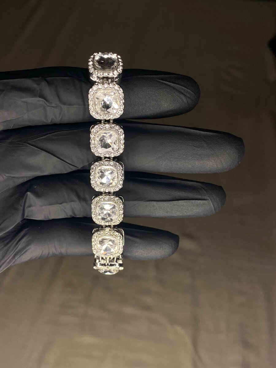 Collier et Bracelet en Argent Brillant