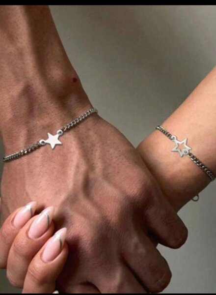 Bracelet étoile duo argent