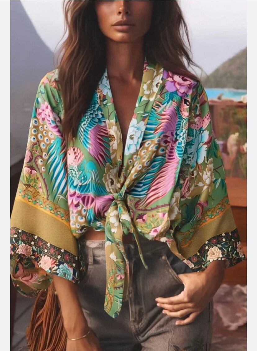 Kimono floral chic et bohème