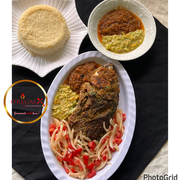 Plat de poisson grillé savoureux