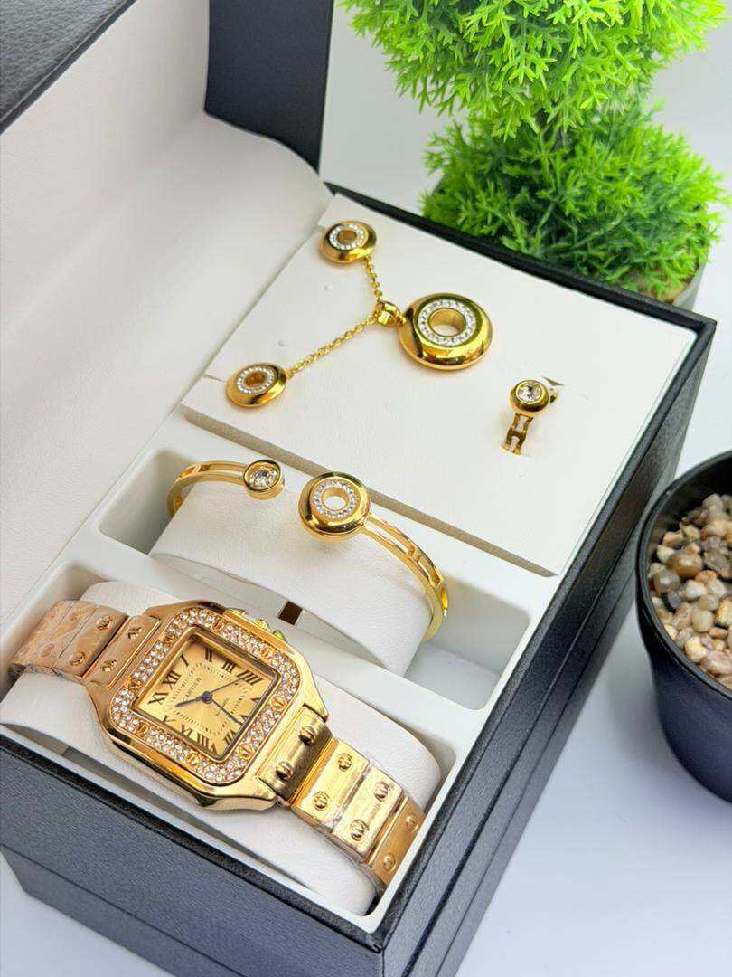Ensemble Montre et Bijoux Luxe