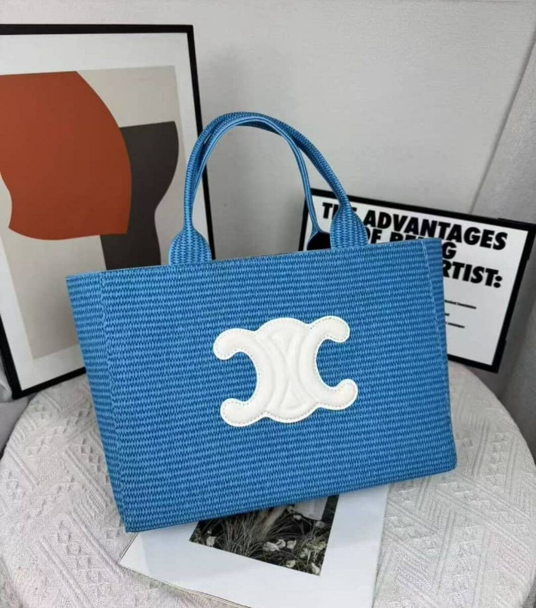 Sac à main en paille coloré