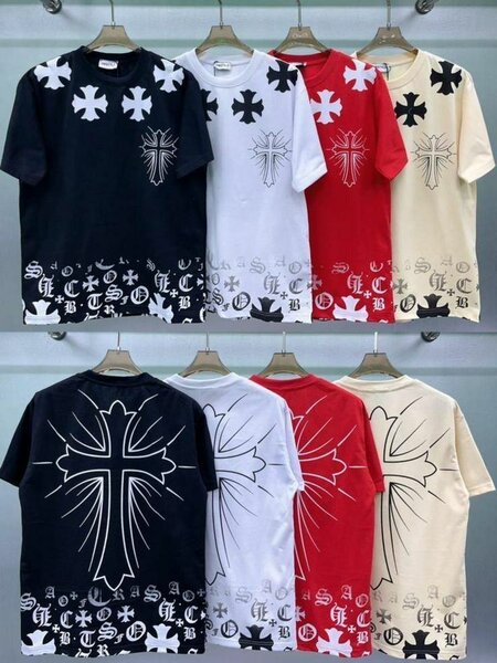 T-shirts pour hommes avec croix et motifs