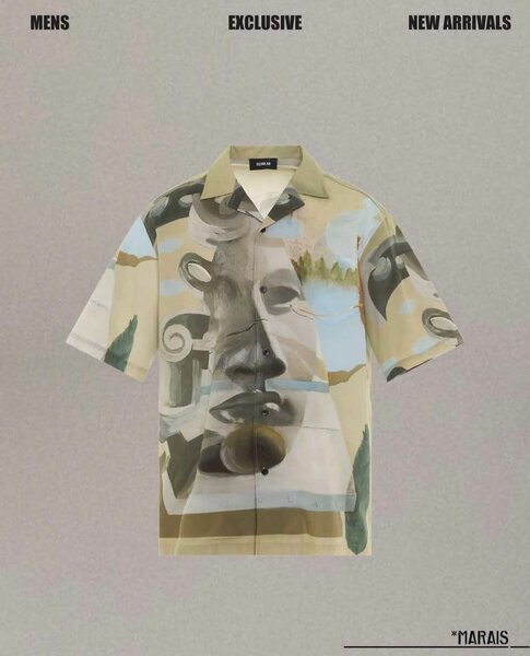 Chemise à motifs artistiques