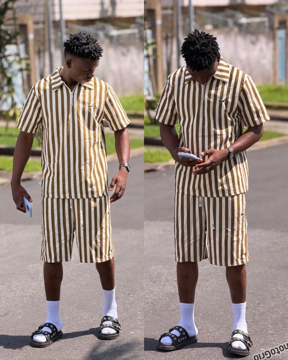 Ensemble rayé décontracté