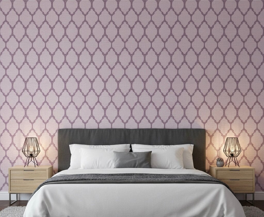 Papier peint géométrique violet