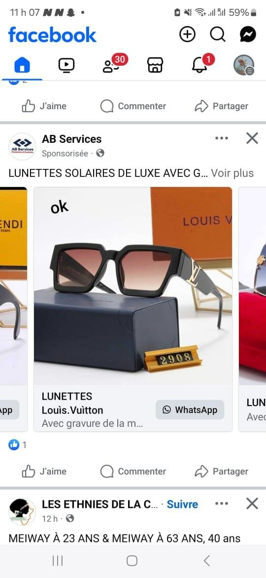 Lunettes de soleil luxe fashion
