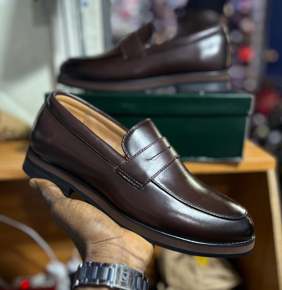 Mocassins élégants en cuir