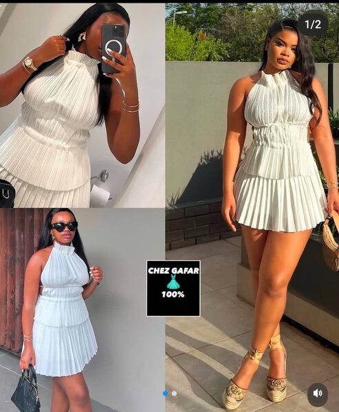 Robe Plissée Élégante Femme