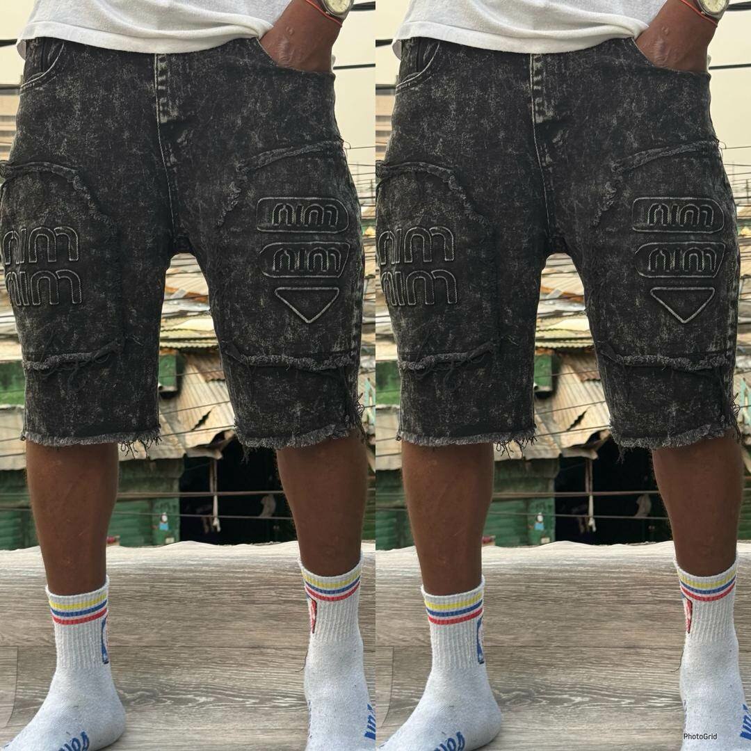 Shorts en jean déchiré pour hommes