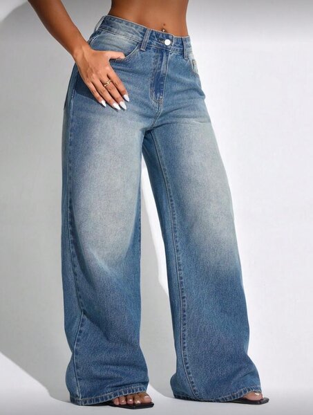 Jeans larges tendance femme