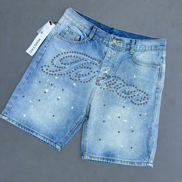 Shorts en jeans avec strass