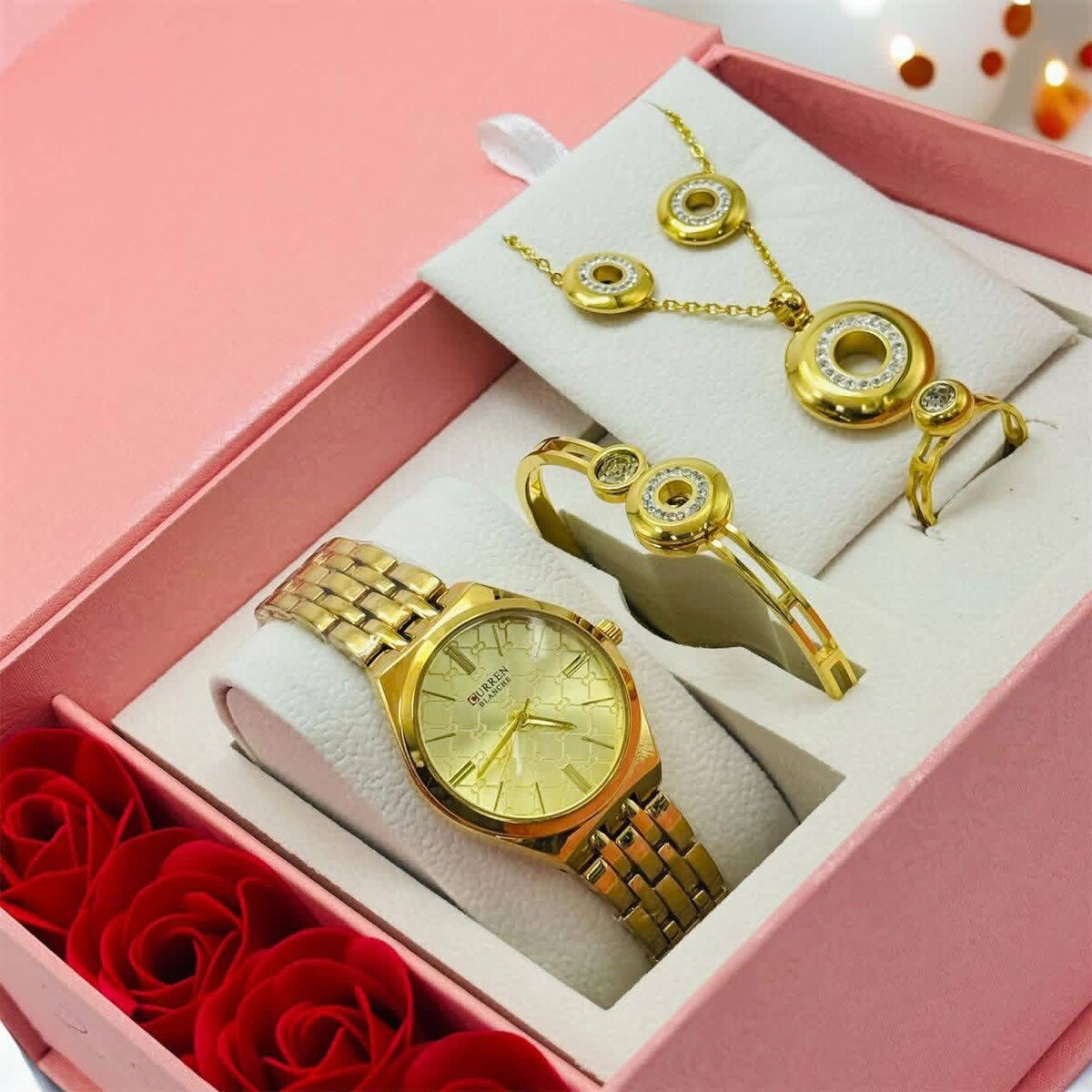 Ensemble Montre et Bijoux Luxe pour Femme