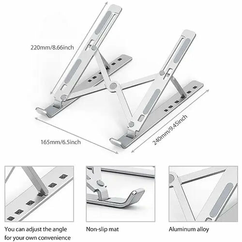 Support pliable pour ordinateur portable en aluminium