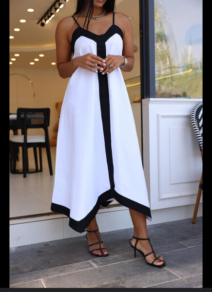 Elegant Black and White Dress
