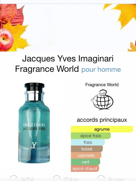 Jacques Yves Imaginari pour Homme