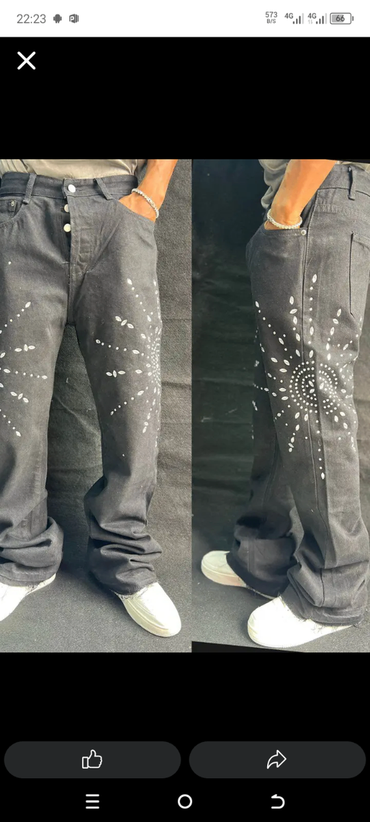 Jeans homme décontractés avec strass
