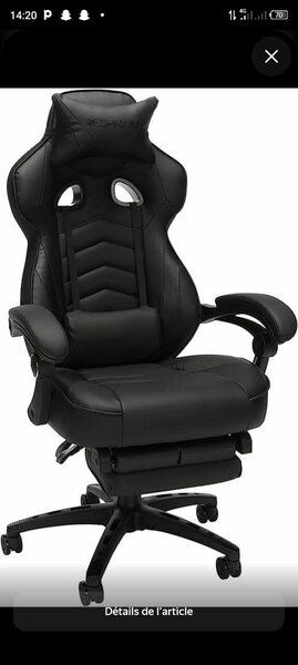 Chaise Gaming Ergonomique en Cuir