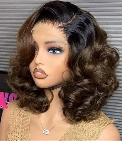 Perruque ondulée naturelle