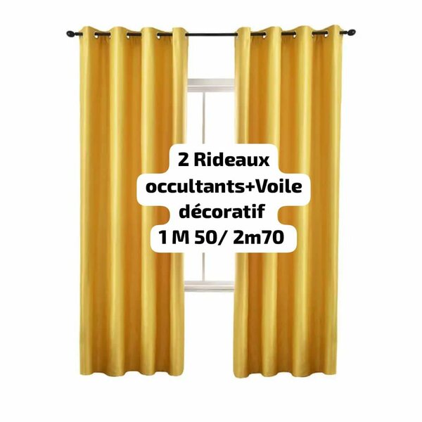 Rideaux occultants jaunes