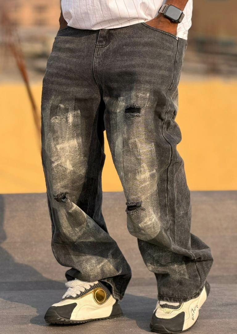 Jeans déchirés et décontractés pour homme