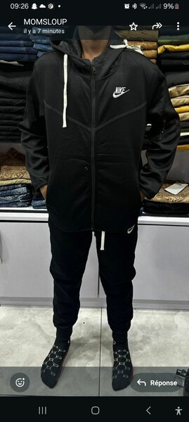 Ensemble survêtement Nike noir homme