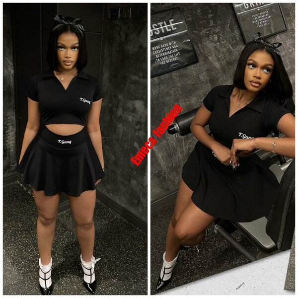 Ensemble jupe noire élégante