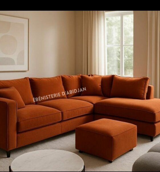 Canapé d'angle moderne en tissu