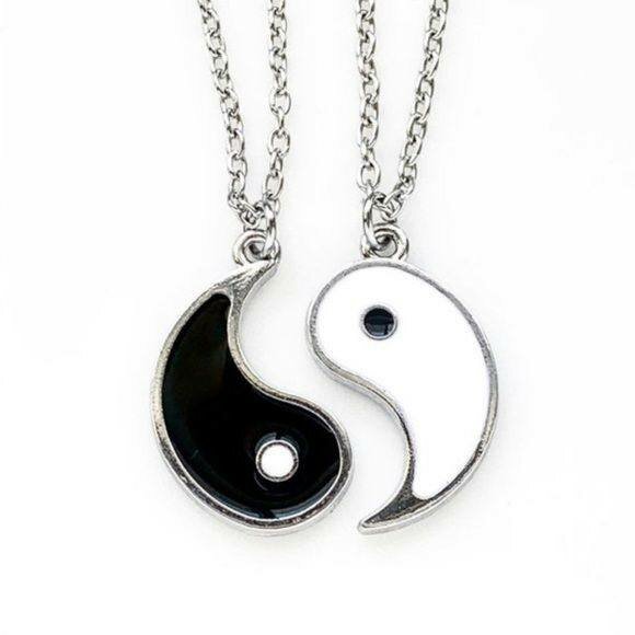 Collier Yin Yang en Acier Acier Inoxydable