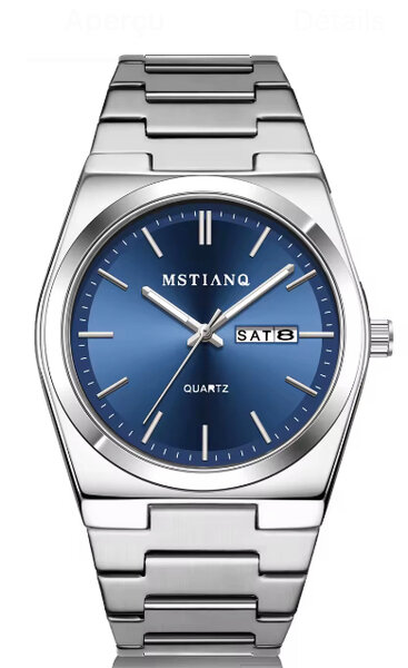 Montre MSTIANQ en acier inoxydable
