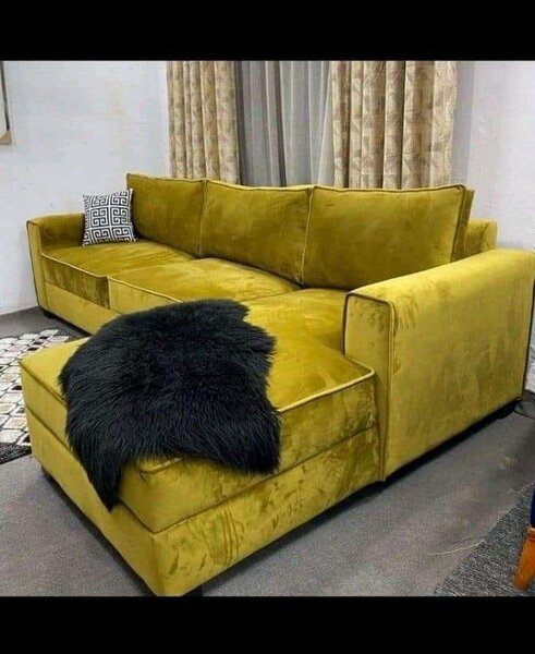 Canapé d'angle en velours luxe