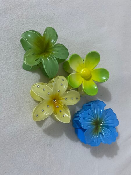 Pinces à cheveux fleurs colorées