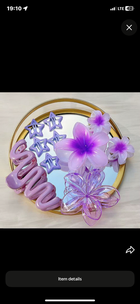 Purple Hair Claw Set