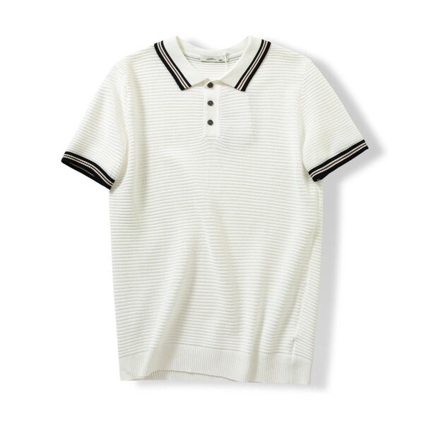 Polo en maille élégant homme