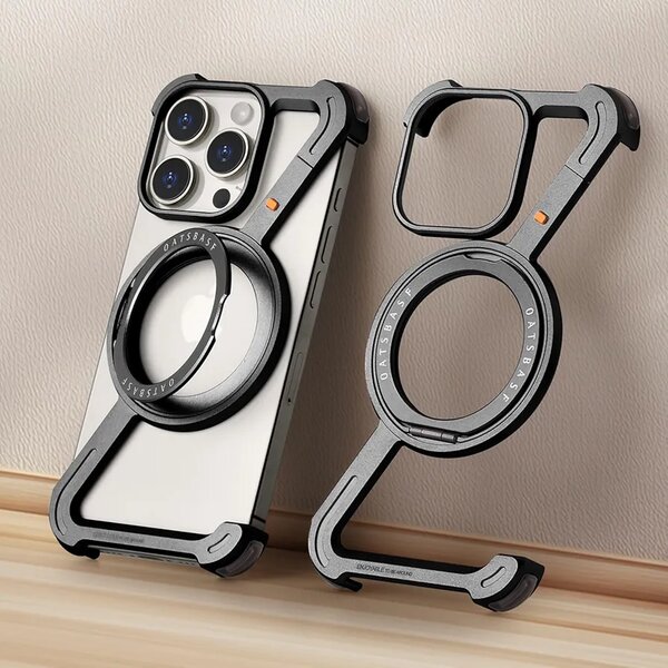 Coque iPhone avec support magnétique rotatif