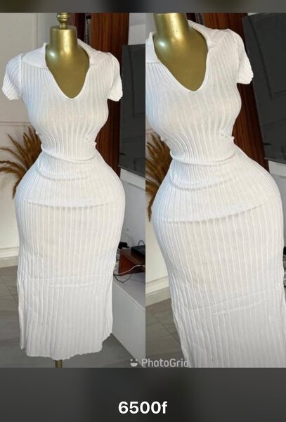 Robe crayon blanche élégante