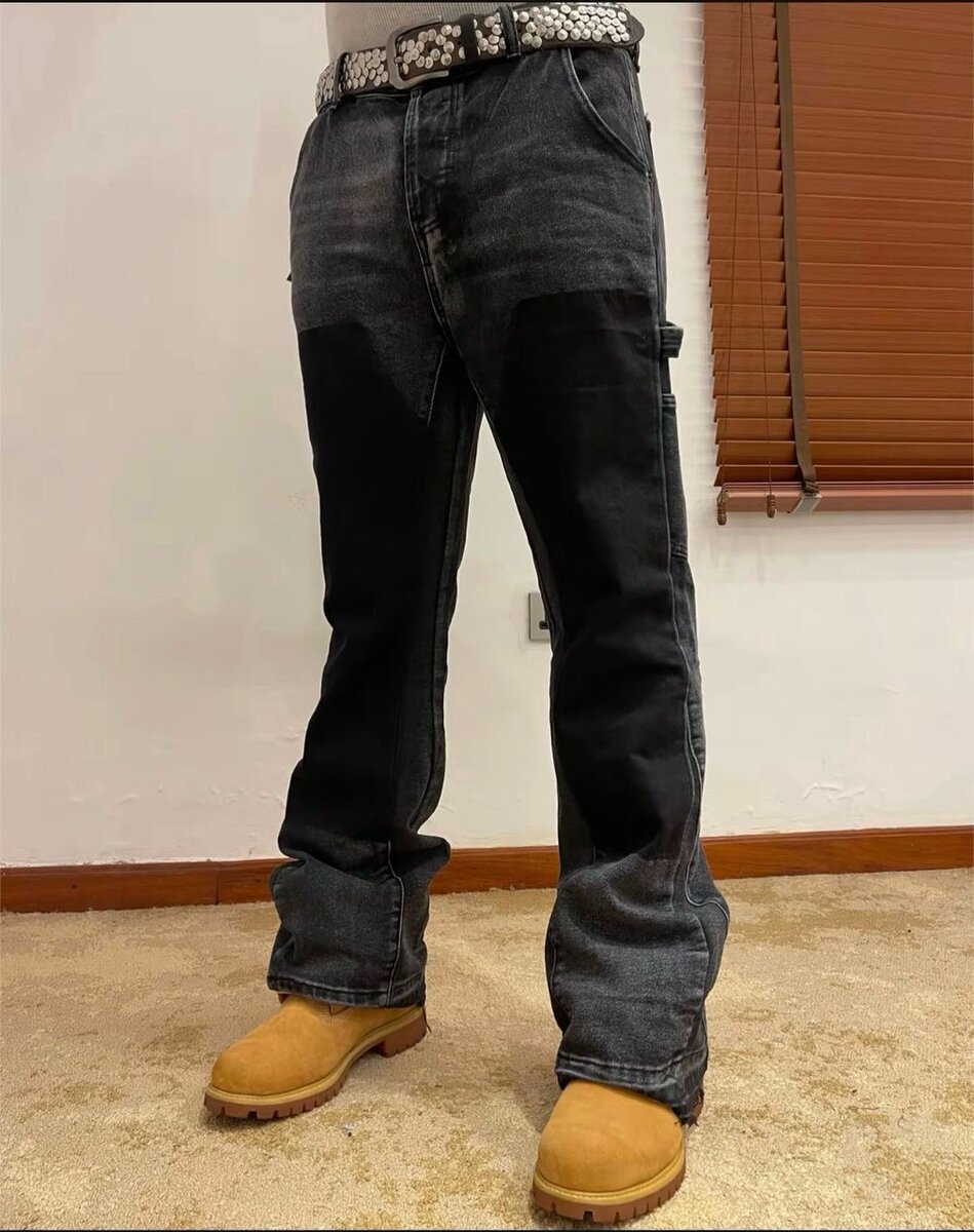 Jeans homme noir déchiré