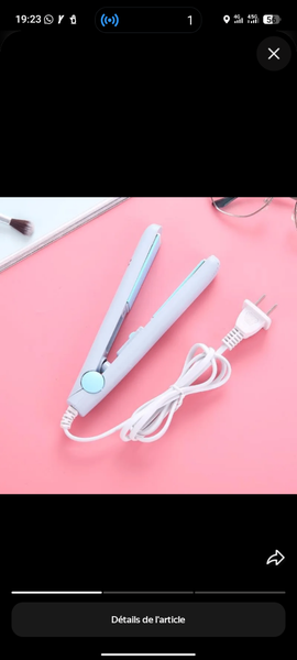 Mini lisseur cheveux portable