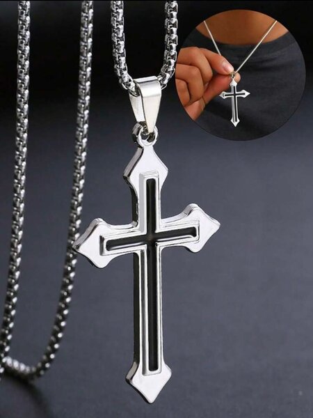 Collier Croix en Acier inoxydable