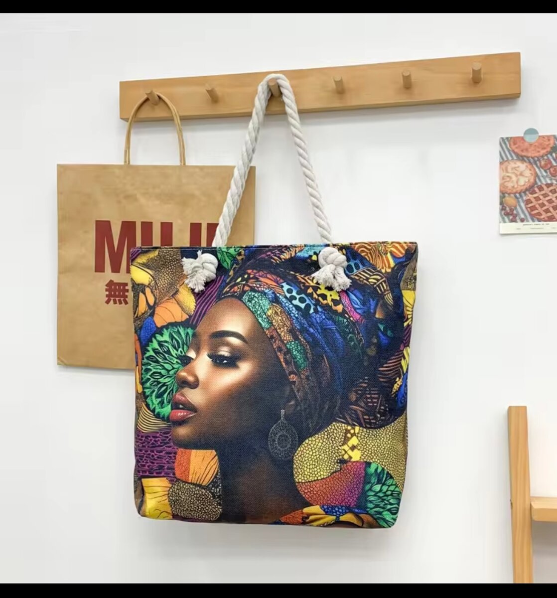 Sac cabas imprimé artistique