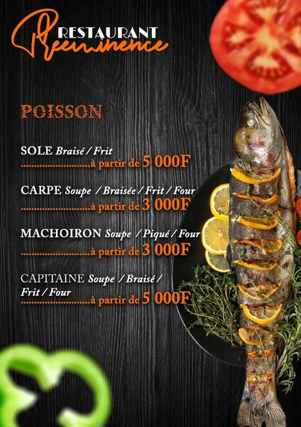 Menu du Restaurant Prééminence