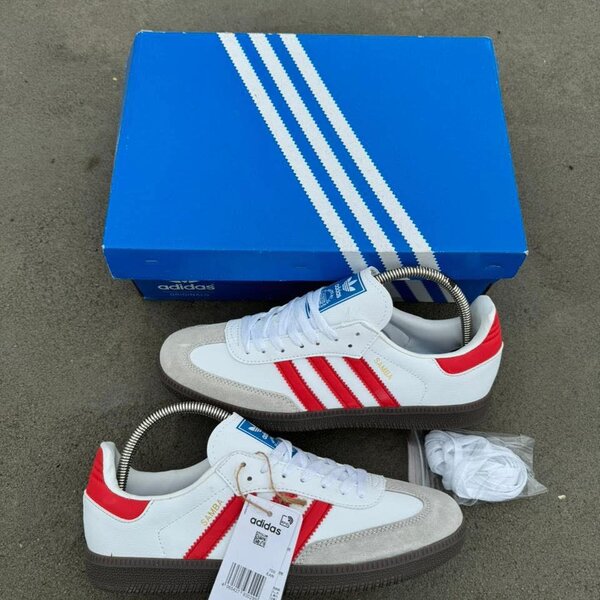 Adidas Sneakers Blanc Rouge