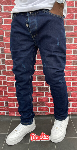 Jean slim homme indigo