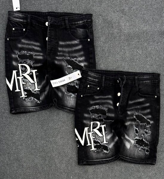 Shorts en jean noir pour hommes