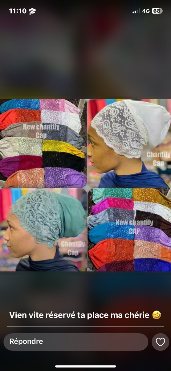 Bonnet dentelle élégant