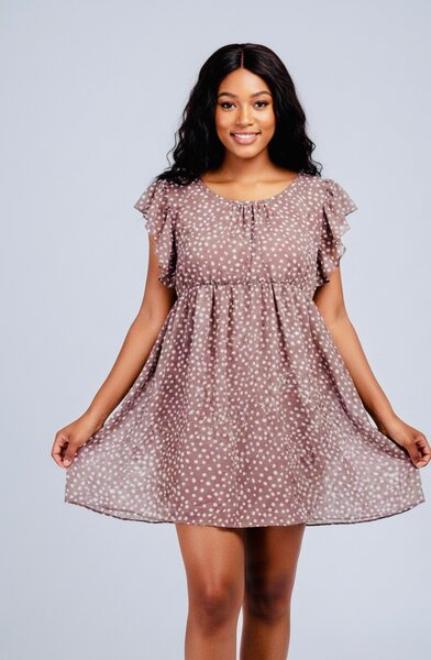 Robe courte à pois chic