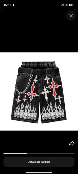 Shorts gothiques avec motifs