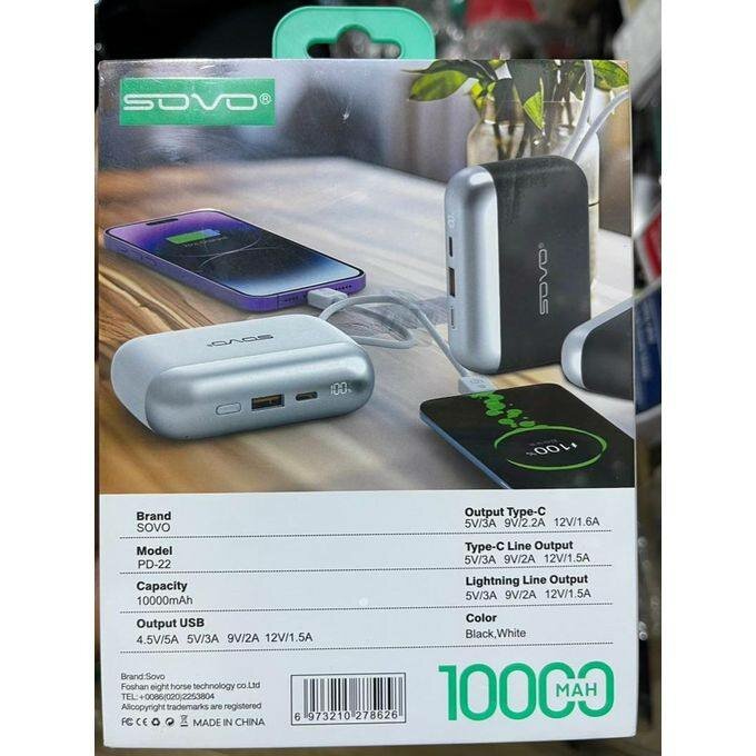 SOVO Power Bank 10000mAh