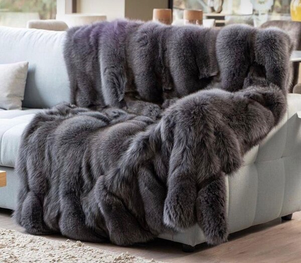 Plaid en fausse fourrure luxe